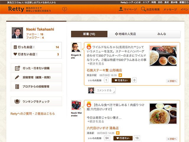 ��̾�����ߤ�Retty������